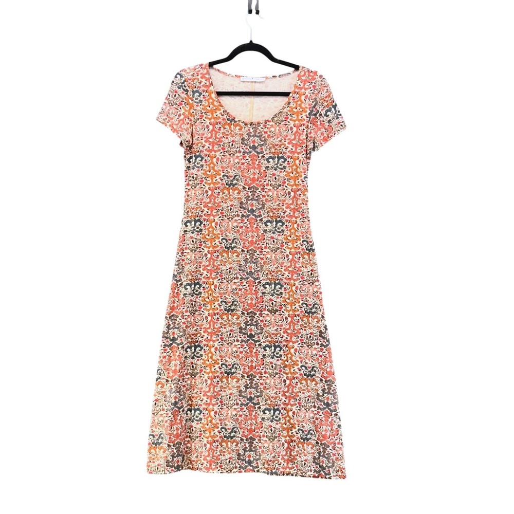 Peruvian Connection Midi Orange‎ Dress